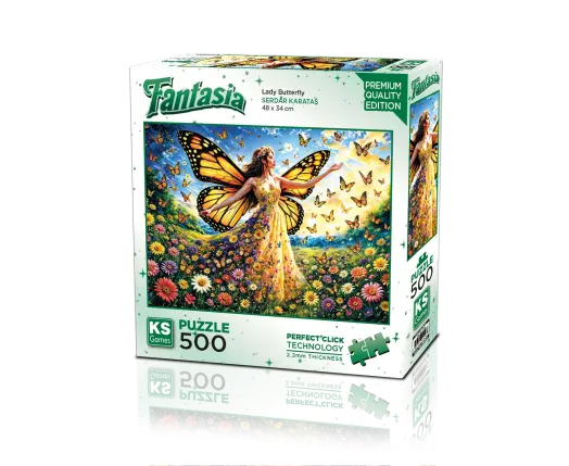 Lady Butterfly 500 Parça Puzzle