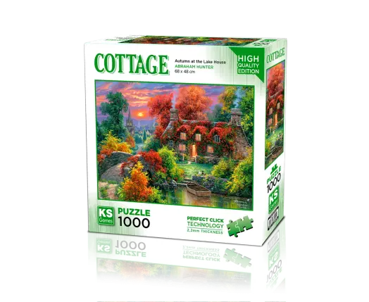 Autumn at the Lake House 1000 Parça Puzzle