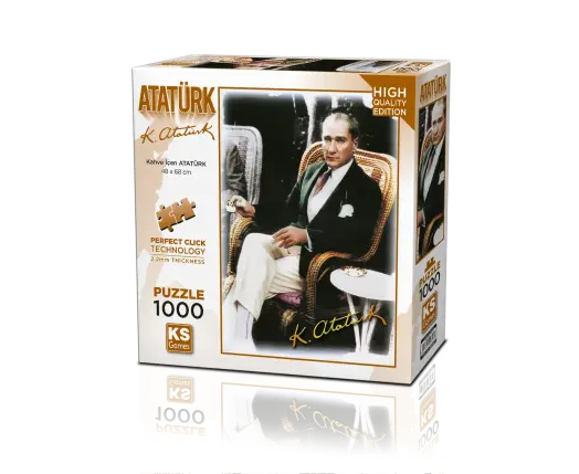 Kahve İçen Atatürk 1000 Parça Puzzle