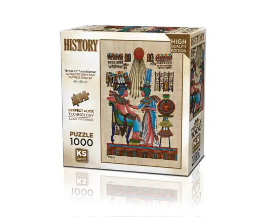 Papirus Throne of tutankhamun 1000 Parça Puzzle