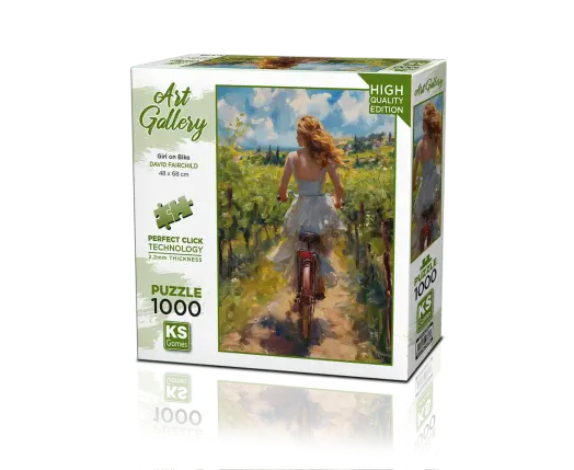 Girl On Bike 1000 Parça Puzzle