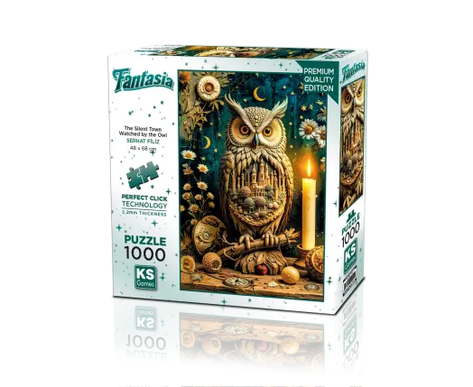 The Silent Town Watched by the Owl 1000 Parça Puzzle