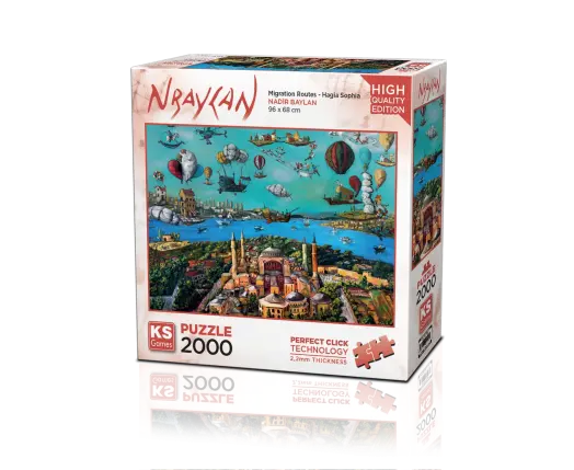 Migration Routes - Hagia Sophia  2000 Parça Puzzle