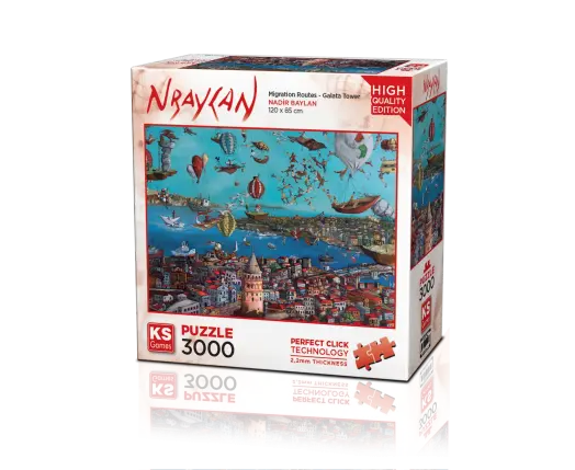 Migration Routes - Galata Tower 3000 Parça Puzzle