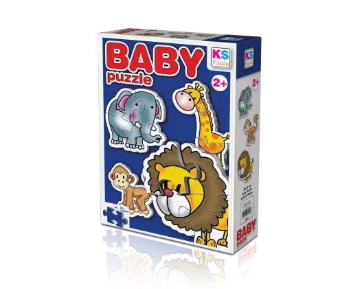 Vahşi Hayvanlar 2/3/4/4 Parça Baby Puzzle