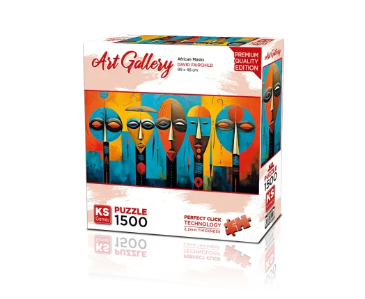 African Masks 1500 Parça Panaromik Puzzle
