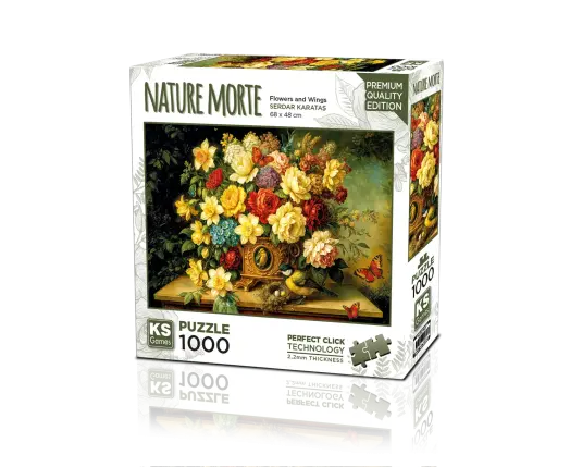 Flowers and Wings 1000 Parça Puzzle