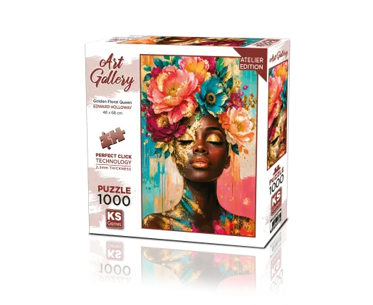 Golden Floral Queen 1000 Parça Puzzle