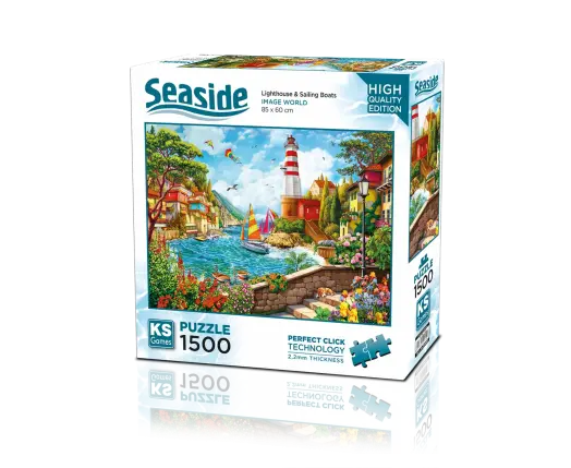 Lighthouse &#38; Sailing Boats 1500 Parça Puzzle