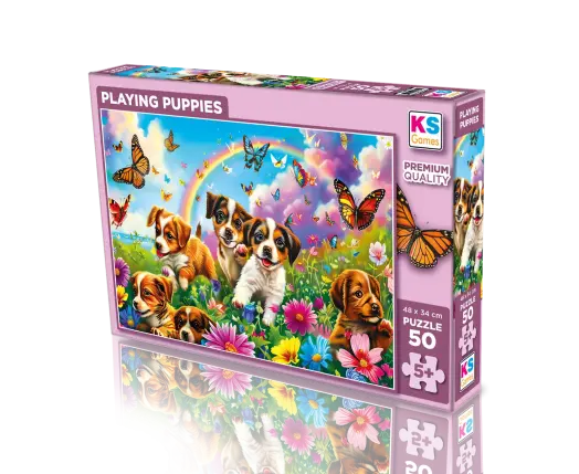 Playing Puppies 50 Parça