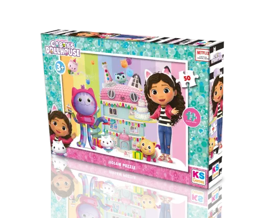 Gabby&#39;s Dollhouse 50 Parça Puzzle