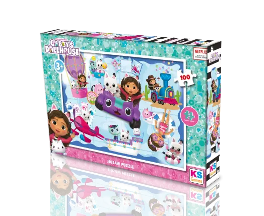 Gabby&#39;s Dollhouse 100 Parça Puzzle